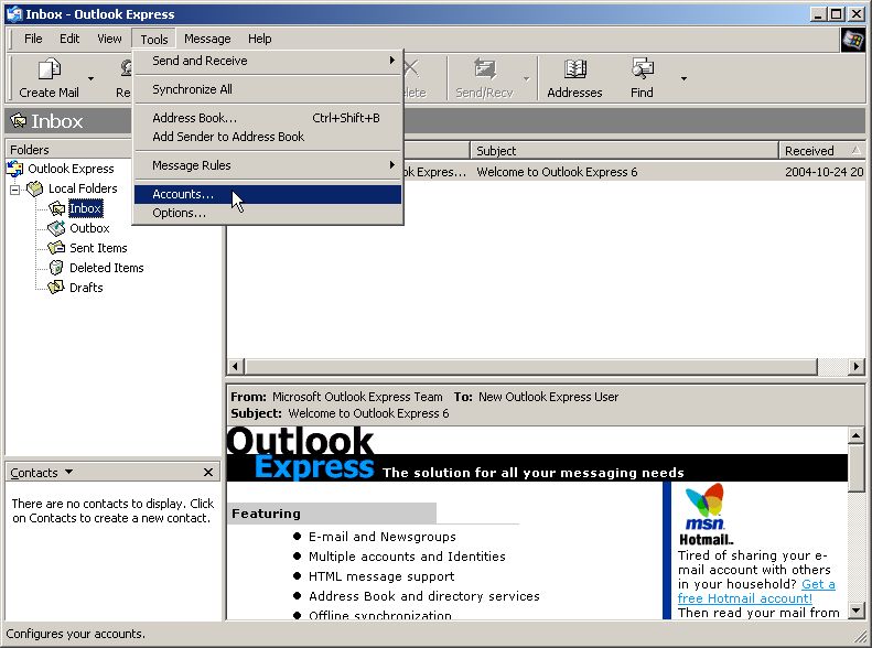 Outlook Express tutorial